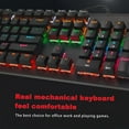 thumbnail image 3 of Wired Keyboard, 104 Keys Quick Response Mechanical Switch Gaming Keyboard  for Desktop Laptop Brown SwitchBlue White Keycaps,Red SwitchBlue White Keycaps,Green Switch Black Keycaps, 3 of 7