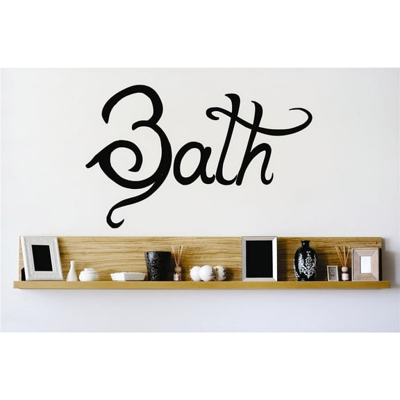 Design With Vinyl Bath Artwork Bathing is Relaxing Wall Decal for Family - Relax Bathtub Bubbles Suds Themed Décor - Size: 27 In x 27 In