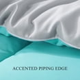 thumbnail image 5 of Aisbo Turquoise/Grey Full Size Comforter Set,3-Pieces Reversible Comforter Set Soft and Lightweight,All Season Down Alternative Bed Comforter with 2 Pillow Shams, 5 of 7