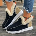thumbnail image 3 of SACFOF Womens Winter Flat Fluffy Snow Boots,Warm Faux Fur Lining Anti-Slip Slip on Loafer Casual Outdoor Plush Short Booties, 3 of 6
