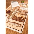 thumbnail image 4 of Furnish My Place Indoor Cabin Lodge Rug with Jute Backing - 7 ft. 8 in. x 11 ft., Multicolor, Bear and Deer Flies, Area Rug for Living Room, Bedroom, Hallway, 4 of 9