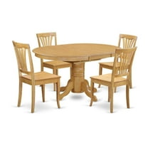 FurniFact Elegant Wooden Dining Room Table Set for 4 – Kitchen Table and Chairs