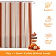 thumbnail image 3 of Red Striped Shower Curtains for Bathroom, Modern Minimalist Stripes Farmhouse Waterproof Fabric Shower Curtain, Decorative Bathroom Curtain for Bathtub, 36"x72", No Hooks Included, 3 of 9