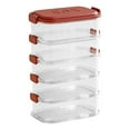 thumbnail image 1 of Stackable Spice Storage Box, Multi-layer Sealed Spice Organizer, Travel Spice Containers and Camping Spices Kit, With Clear Compartments for Kitchen Spices,Cereal,Condiments with Lid (Red, 5Layers), 1 of 4