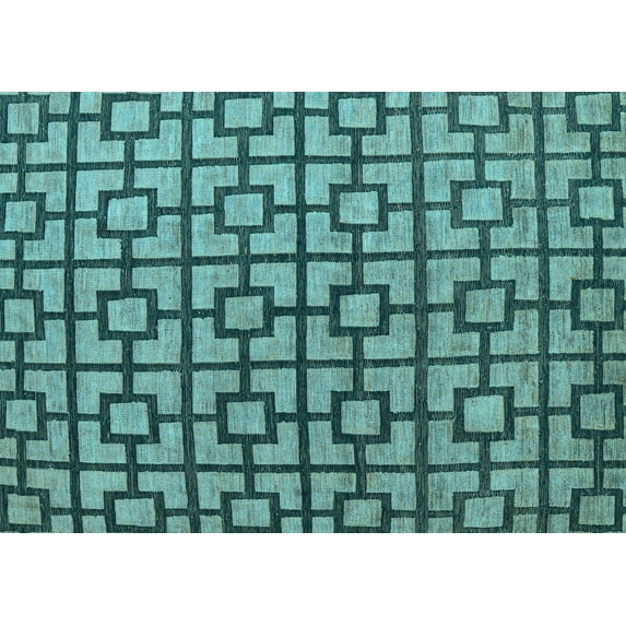 Ahgly Company Indoor Rectangle Oriental Light Blue Modern Area Rugs, 6' x 9'