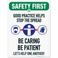 thumbnail image 1 of Please Wear Mask Sign, Social Distancing Business Safety First, 18x24 Corrugated Plastic, 1 of 1
