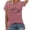 Pink, variant on Womens Airplane Mode Graphic T Shirts Crewneck Short Sleeve Airplane Mode Letter Print Casual Tee Tops Travel Lover Vacation Shirts