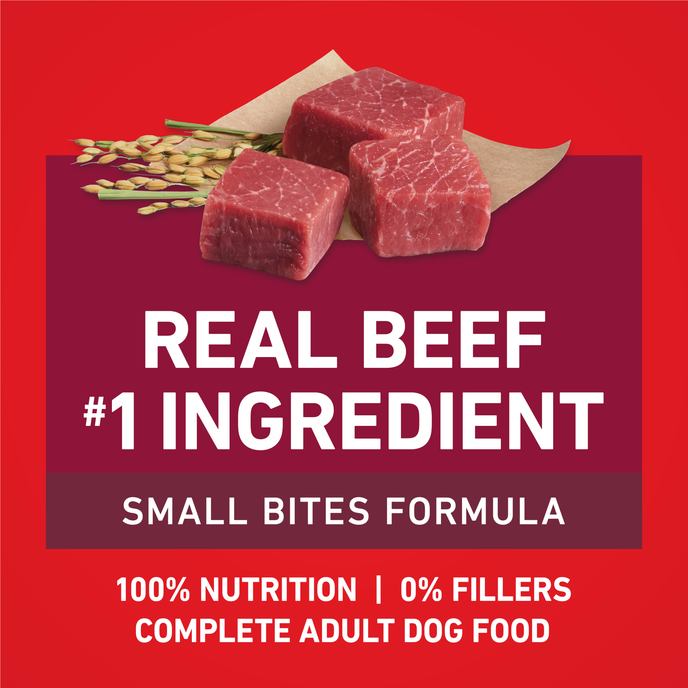 Purina ONE Small Bites Dog Food, Beef & Rice, 4 Pack photo 5