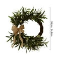 thumbnail image 3 of Handcrafted Leaf Wreath with Burlap Bow Elegant Home Decor for All Seasons 18-inch Diameter, 3 of 8