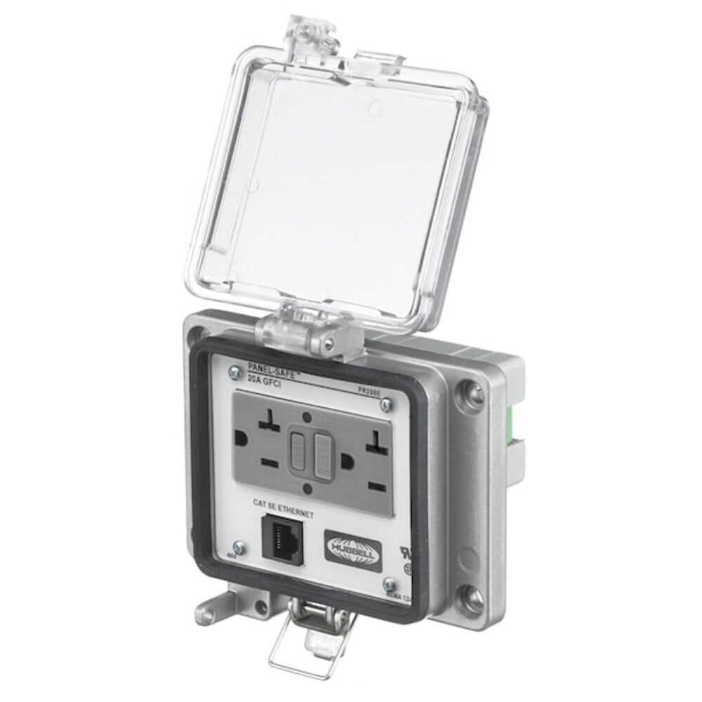 Hubbell Wiring Device-Kellems Access Port,Power And Data,NEMA 12/4 PR205E