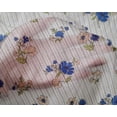 thumbnail image 4 of oneOone Silk Tabby Blue Fabric Stripe|Leaves & Floral Artistic Dress Material Fabric Print Fabric By The Yard 42 Inch Wide, 4 of 4
