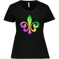 thumbnail image 3 of Inktastic Mardi Gras Fleur De Lis Women's Plus Size T-Shirt, 3 of 5