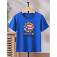 thumbnail image 3 of Hispanic Heitage Month Puerto Rican Flag Iron-On Graphic Tees With 100% Cotton Fabric,Suitable for Boys And Girls,Size From 3T-13Y,Ideal Gift for Kids, 3 of 4
