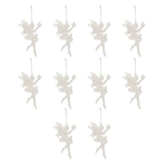 OFFIGAM 10Pcs Gingerbread Hanging Decorations White Plastic Decor