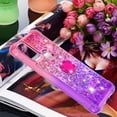 thumbnail image 5 of Glitter Case for Motorola Moto G Play (2023)/ G Power 2022/ G Pure, Bling Sparkle Colorful Gradient Quicksand Soft TPU Liquid Cover with Ring Stand for Moto G Play (2023) JB-Pink Purple, 5 of 7