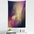 thumbnail image 1 of Sky Tapestry, Night Time with Clouds and Stars Space Constellations Depths of Universe, Fabric Wall Hanging Decor for Bedroom Living Room Dorm, 5 Sizes, Pale Yellow Purple, by Ambesonne, 1 of 1