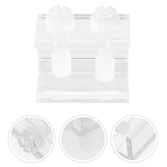 CIMAXIC 2Ud Abrazadera Para De Acuario En Acrílico Transparente Con Antivuelco