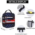 thumbnail image 6 of Lunch Box Insulated Lunch Bag Small Lunch Bag Reusable Adults Tote Bag Lunch Box For Adult Men Women (Modern USA American Flag Pattern), 6 of 6
