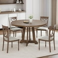 thumbnail image 4 of AKDSteel 47" Round Dining Room Table - Sturdy Wood Table with Criss-Cross Base, 4 of 7