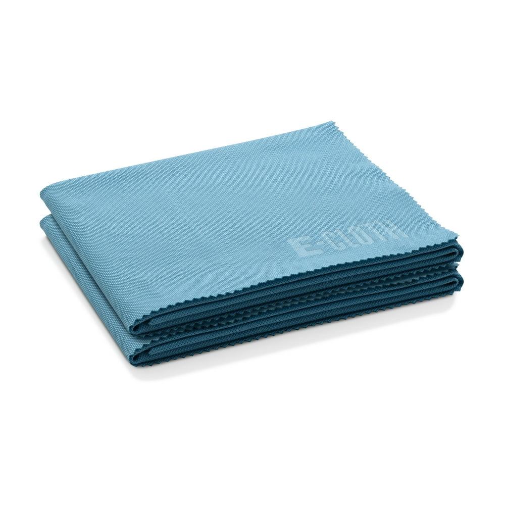 ECloth Glass & Polishing Cloth, Microfiber, Alaskan Blue, 2 Pack