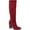 Burgundy, variant on Journee Womens Kyllie Stacked Heel Knee High Boots