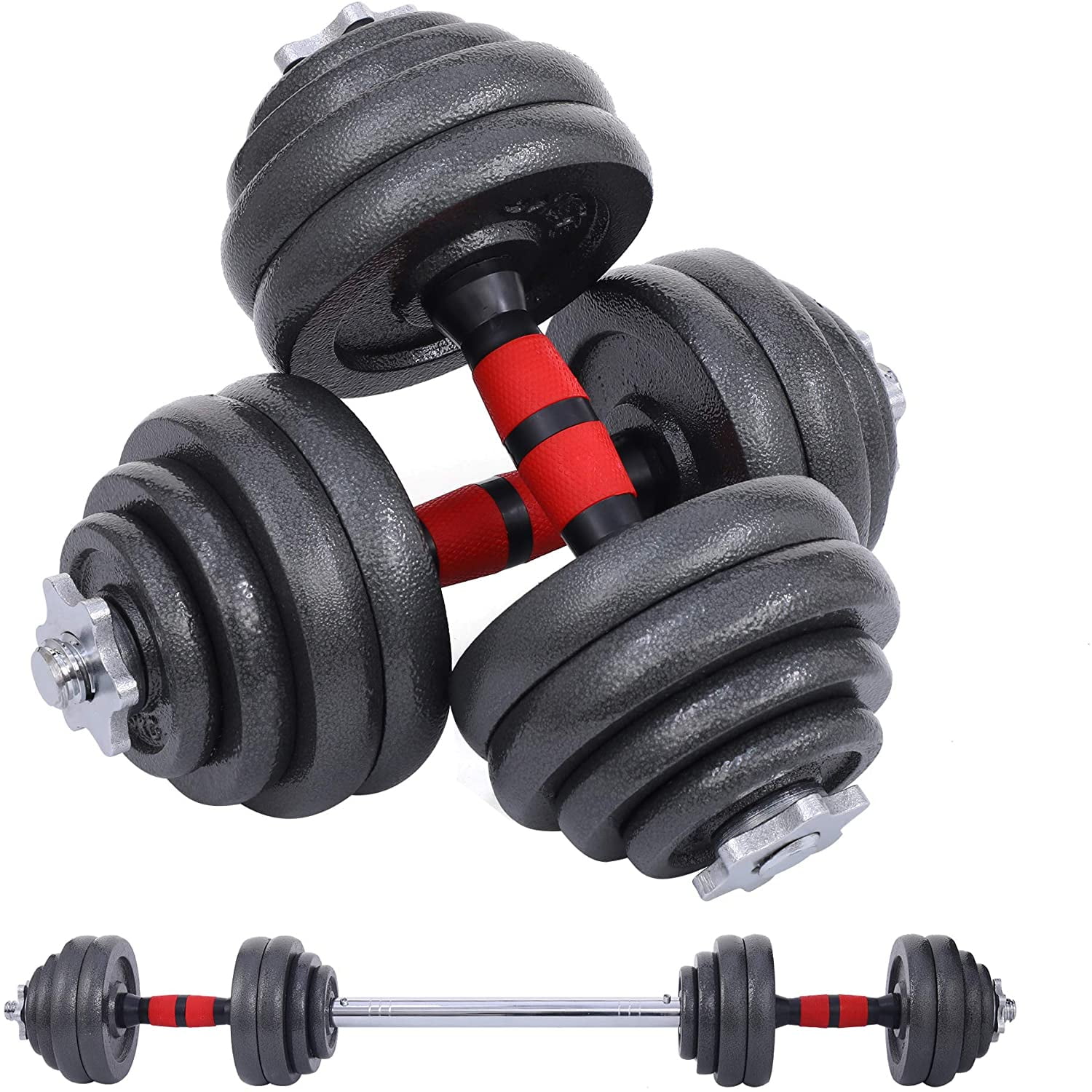 22 or 88 LBS Pair Adjustable Dumbbell Set Combination Barbell Non-slip Hand HOME 