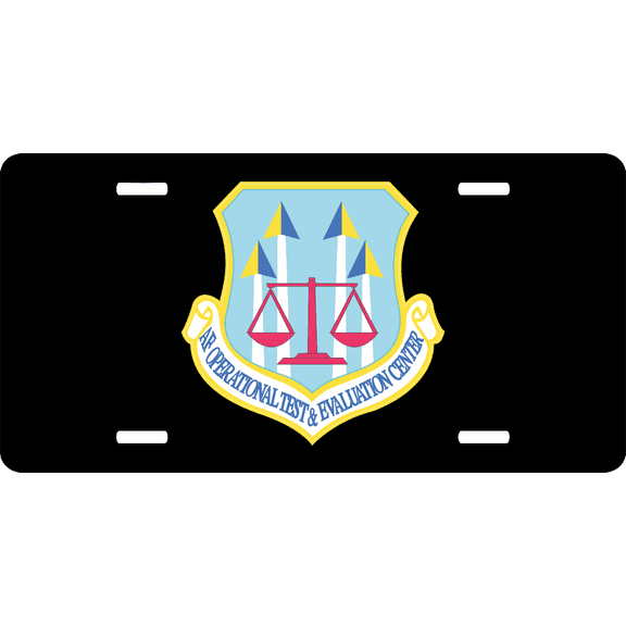 U.S. Air Force Operational Test Center License Plate