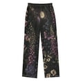 thumbnail image 2 of FORMRS Kids Pajama Pants with Pockets Size 6-8Y Boys Lounge Sleep Bottoms, Dark Gothic Floral, 2 of 8
