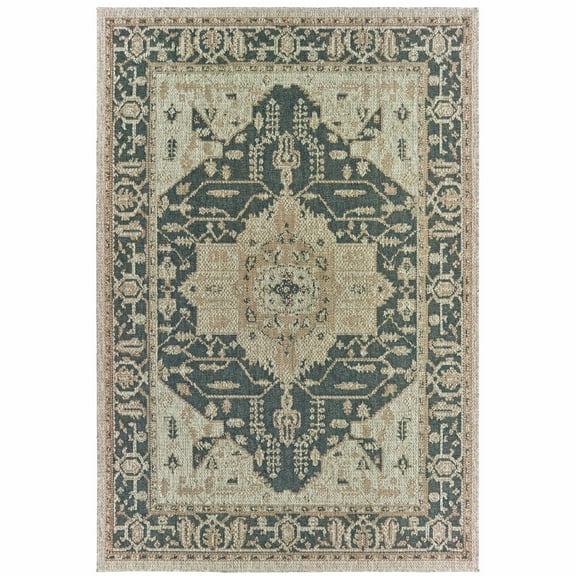 Avalon Home Lakeland Traditional Medallion Indoor/Outdoor Area Rug