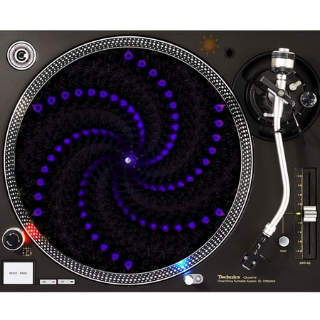 KuzmarK™ 12" DJ Turntable Slipmat - Solar Spiral