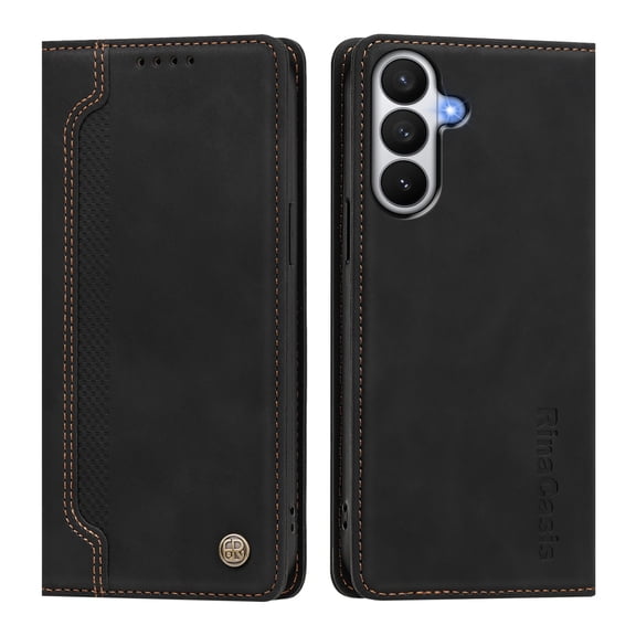 Wallet Case for Galaxy S26, PU Leather Flip Phone Case with 2 Card Slots Cash Pocket, Strong Magnetic Closure Kickstand Protective Folio Cover.D01
