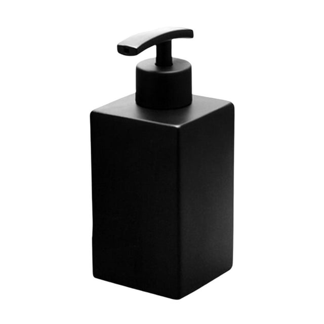 Dispensador de jabón líquido recargable, elegante gel de ducha, hidratante, líquido, bomba vacía Negro 358ml