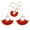 Red, variant on Xinyolin Bohemian Round Pendant Fringe Tassel Rope Necklace Earrings Women's Jewelry Set