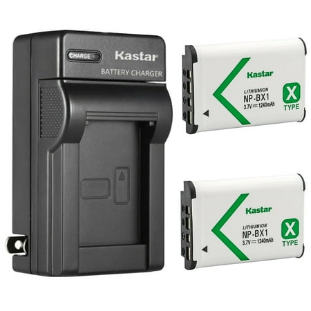 Kastar 2-Pack NP-BX1 Battery and AC Wall Charger Replacement for Sony Cyber-shot DSC-HX90 Cyber-shot DSC-HX90V Cyber-shot DSC-HX99 Cyber-shot DSC-RX1 Cyber-shot DSC-RX1R Digital Camera