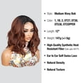 thumbnail image 2 of STUDIOCUT BY PROS Loose Deep Wave Bob Wigs 12 Inch Middle Center Part Swiss Lace Front Bob Wig for Black women Wavy Curly Wig Heat Resistant Synthetic Wigs DPL008 (OT30), 2 of 7