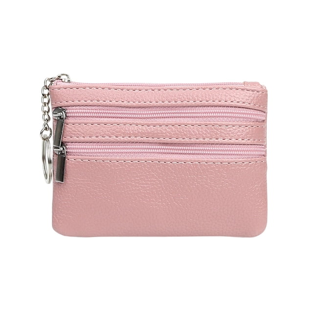 Huanglei Women Men Small Purse Wallet Compact Zipper Pocket Change Holder For Daily Use Lightweight Travel Organizer