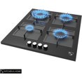 thumbnail image 2 of K&H 4 Burner 24 Inch Built-in LPG/Propane Gas Stove Top Glass Surface Cast Iron Cooktop UL/ETL Certified 4-GCW-LPG, 2 of 9