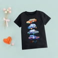thumbnail image 3 of LNMQLPDBS Boys' Tops, Tees & Shirts Funny Car Letters Pattern Printed Crewneck Short Sleeve Tees Birthday Gifts for Kids Toddler Boys Clothes Summer Blouse Black 4-5 Years, 3 of 7