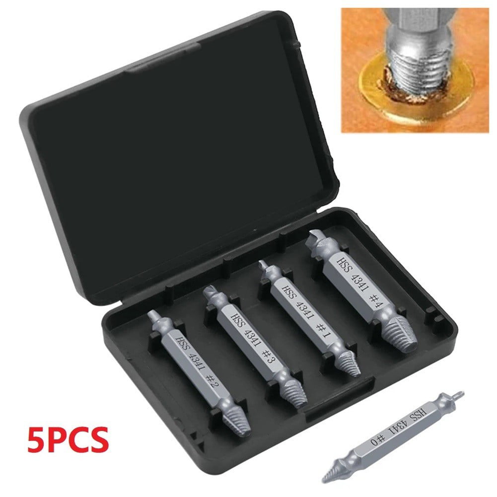 Details about   33pc Broken Bolt Remover Screw Extractor Easy Out Drill Bits Stud Reverse Damage 