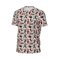 thumbnail image 6 of Wukai Christmas Cat Print Men's Short-Sleeved Mesh T-Shirt,Quick-Dry Short Sleeve Workout T-Shirt-X-Small, 6 of 8