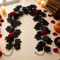 thumbnail image 4 of 78.74 Inch Artificial Black Maple Leaf Arch Vine Garland With Red Roses, Gothic Hanging Foliage for Door Frame, Archway, Indoor Wall, Halloween Home Scene Decor, 4 of 4