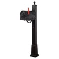 thumbnail image 2 of Special Lite Products SCB1005-SPK710-WRB3-BLK Hummingbird Curbside Mailbox & Springfield Mailbox Post with Base - Black, 2 of 4
