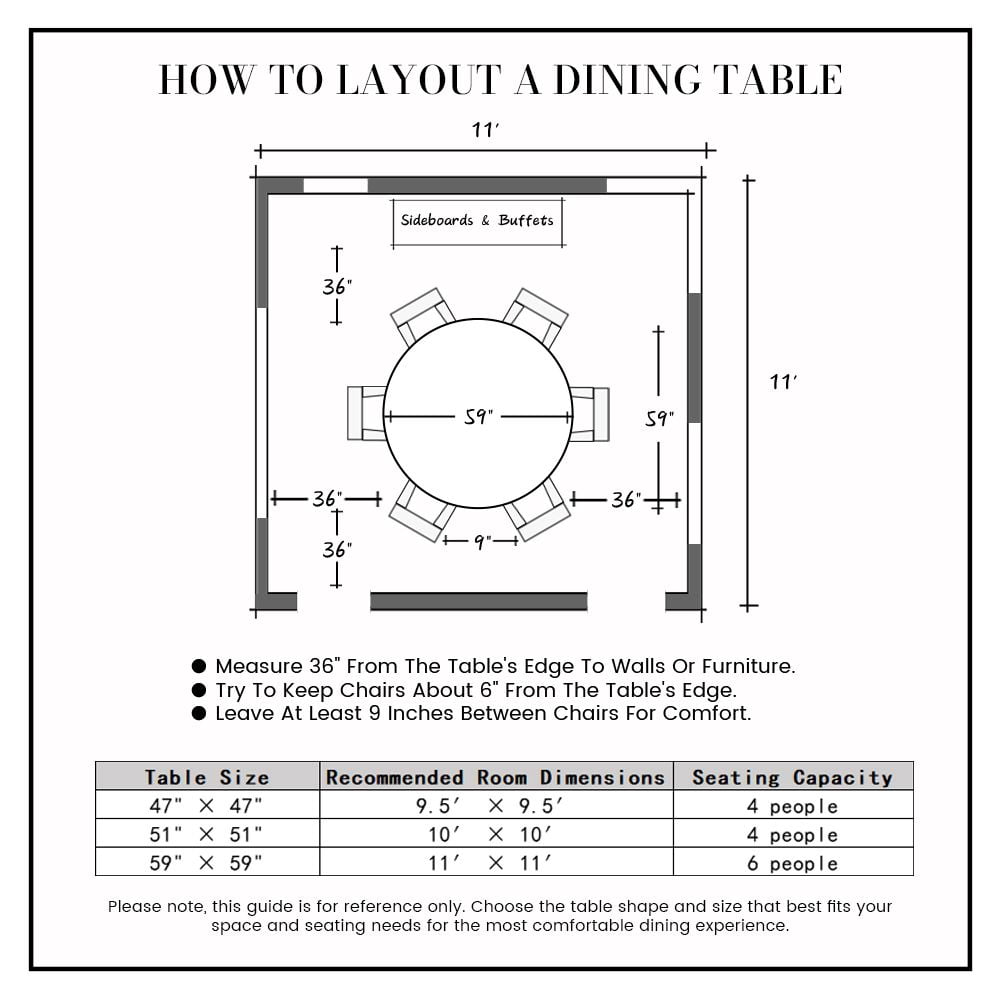 POVISON-Maxwell - Round Tempered Glass Dining Table