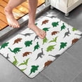 thumbnail image 4 of White Dinosaurs Silhouette Pattern Bathroom Rugs Mat,Non Slip Microfiber Bathroom Rug,Rubber Backing,Soft Bathroom Mats for Bathroom Floor,Tub and Shower,20x32in(50x80cm), 4 of 5