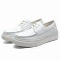 thumbnail image 4 of CMR CHAMARIPA Tall Men Shoes - White Leather Casual Platform Shoes 6CM / 2.36 Inches, 4 of 9