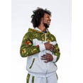 thumbnail image 4 of Green  Grey African Print Hoodie, 4 of 4