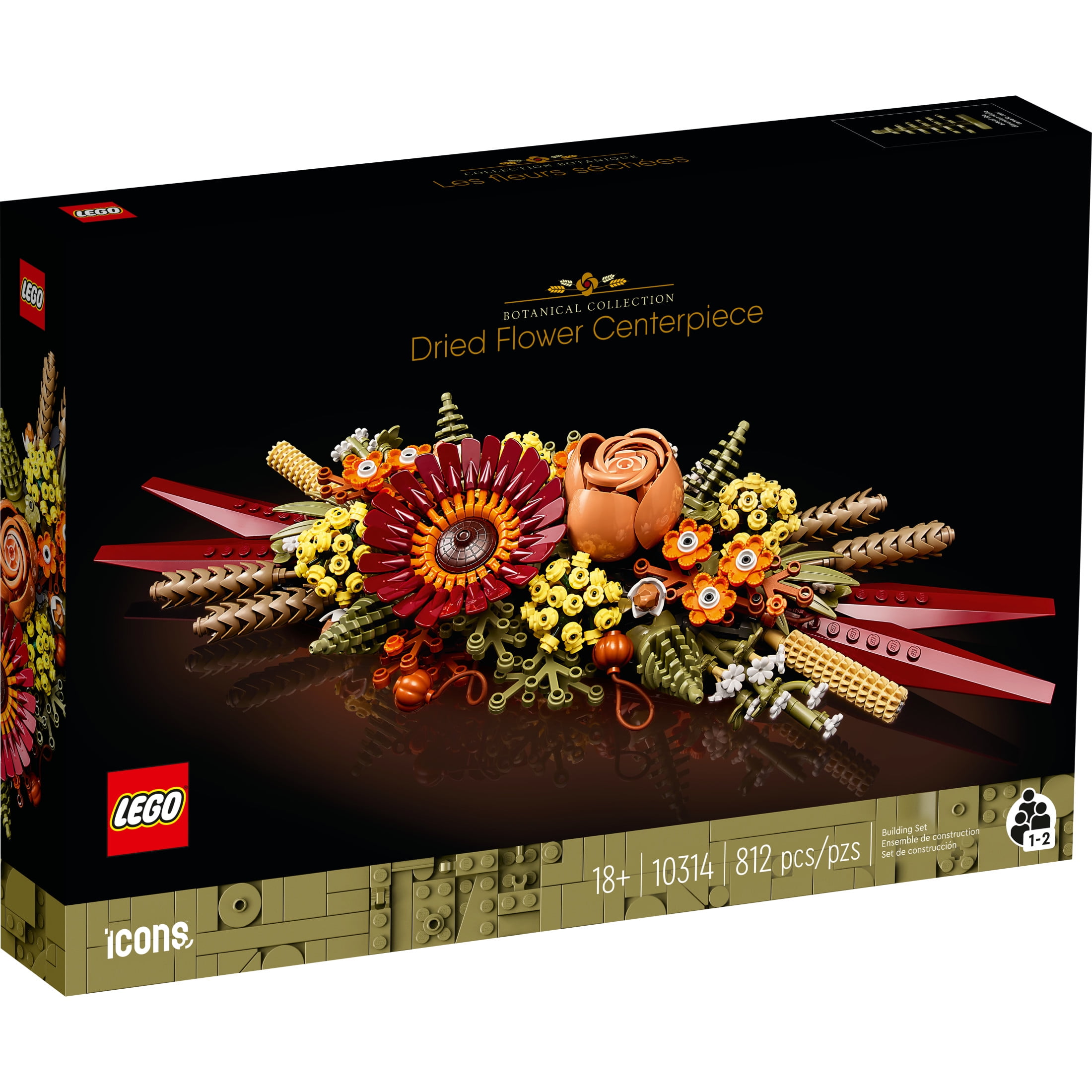 LEGO Icons Dried Flower Centerpiece Building Sets for Adults, Ages 18+ Years - Fall & Thanksgiving Decorations for Dinner Table or Mantel - 10314