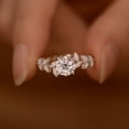 thumbnail image 3 of 1 Carat Moissanite Rings for Women D Color VVS1 S925 Sterling Silver Round Cut Moissanite wedding Ring Lab Created Diamond Wedding Bands Simulated Diamond Promise Rings, 3 of 4