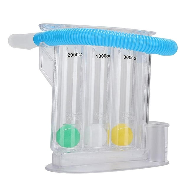 Entrenador de Respiración Profunda Dispositivo de Ejercicio Espirómetro de Incentivo 3 bolas