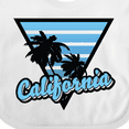 thumbnail image 4 of Inktastic California with Triangle and Palm Trees in Blue Boys or Girls Baby Bib, 4 of 4
